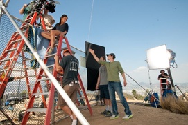 Sur le plateau du film Friends with Benefits Sur le plateau du film Friends with Benefits