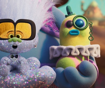 Une scène du film Trolls Band Together
