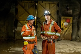 Une scène du film Souterrain