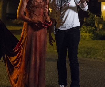Sur le plateau du film Carrie