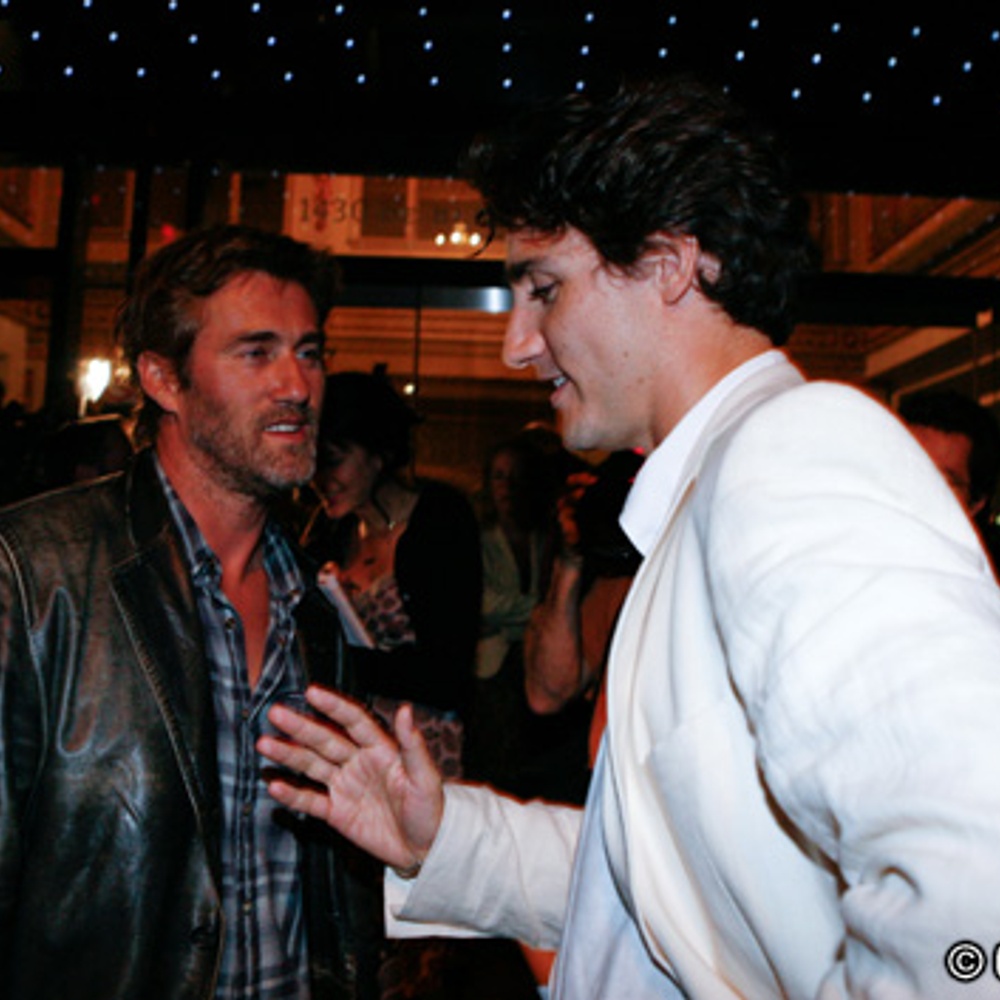 Roy Dupuis et Justin Trudeau sur le tapis rouge de J'ai serré la main du diable