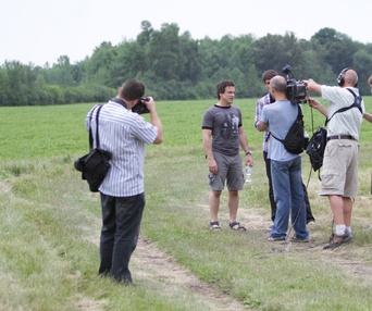 Sur le plateau de French Kiss