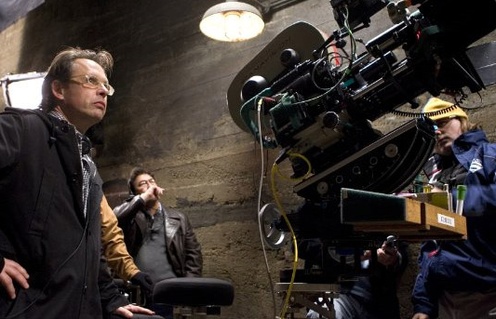 Bill Condon sur le plateau du film Dreamgirls
