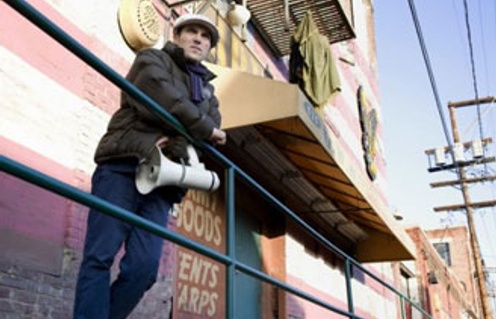 Joe Wright sur le plateau du film The Soloist
