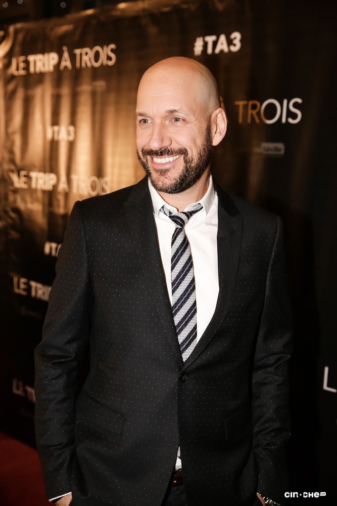 Sur le tapis rouge du film Le trip à trois