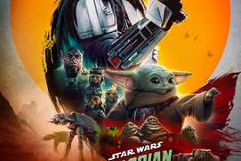Affiche en français du film Le Mandalorian et Grogu Affiche en français du film Le Mandalorian et Grogu