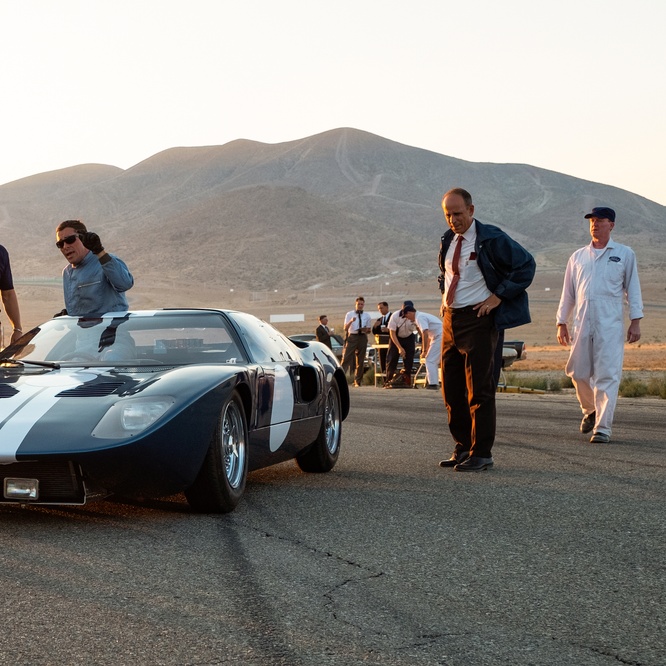 Une scène du film <em>Ford v. Ferrari</em>