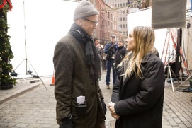 Sur le plateau du film I Don't Know How She Does It