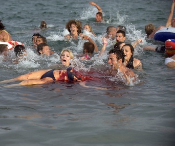 Une scène du film Piranha 3D