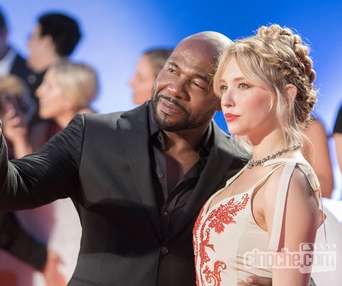 Sur le tapis rouge du film The Magnificent Seven