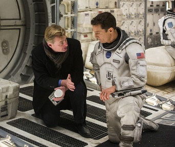 Sur le plateau du film  Interstellar
