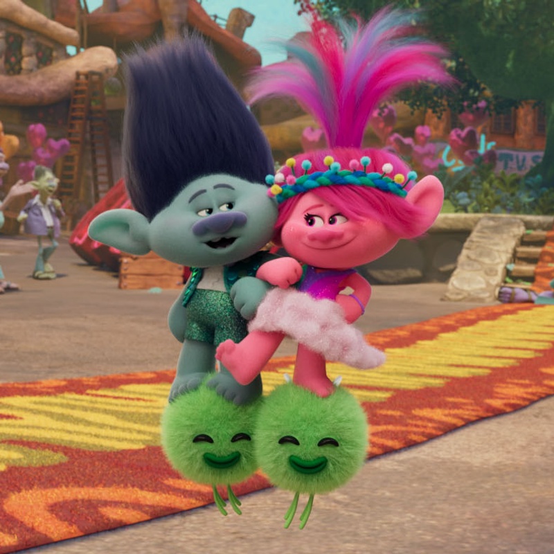Une scène du film Trolls Band Together