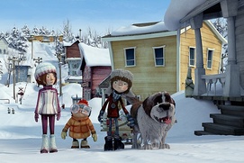 Une scène du film La guerre des tuques 3D Une scène du film La guerre des tuques 3D