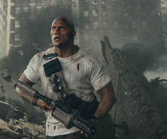 Une scène du film Rampage