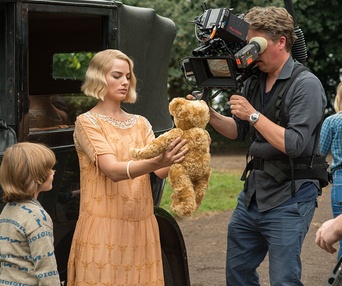 Sur le plateau du film Goodbye Christopher Robin