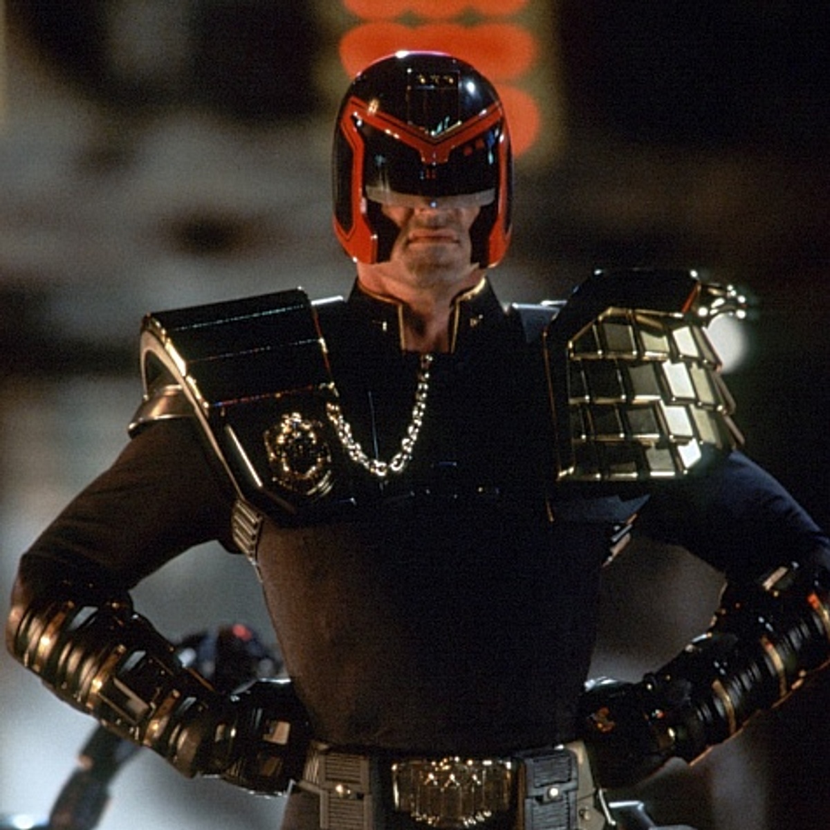 Une scène du film Judge Dredd