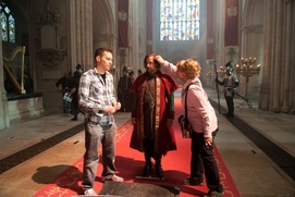 Sur le plateau du film Jack the Giant Slayer