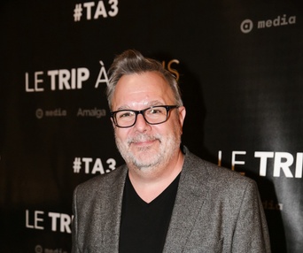 Sur le tapis rouge du film Le trip à trois