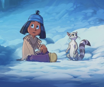 Une scène du film Yakari, la grande aventure