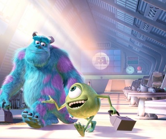 Une scène du film Monstres, inc.