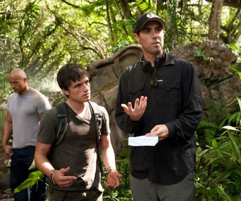 Sur le plateau du film Journey 2: The Mysterious Island