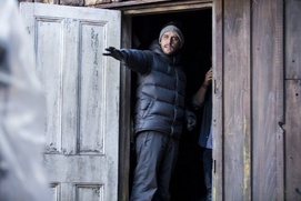 Sur le plateau du film Evil Dead