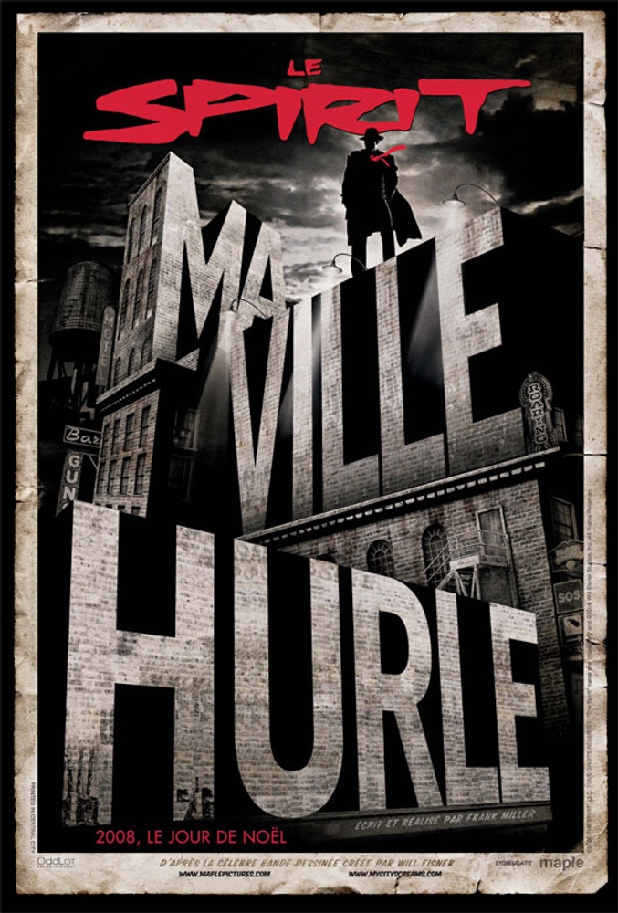 Galerie - Primeur : Affiche en français du suspense Le Spirit