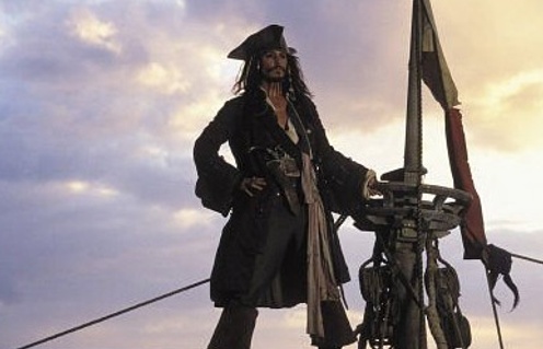 Johnny Depp dans le film Pirates of the Caribbean: The Curse of the Black Pearl