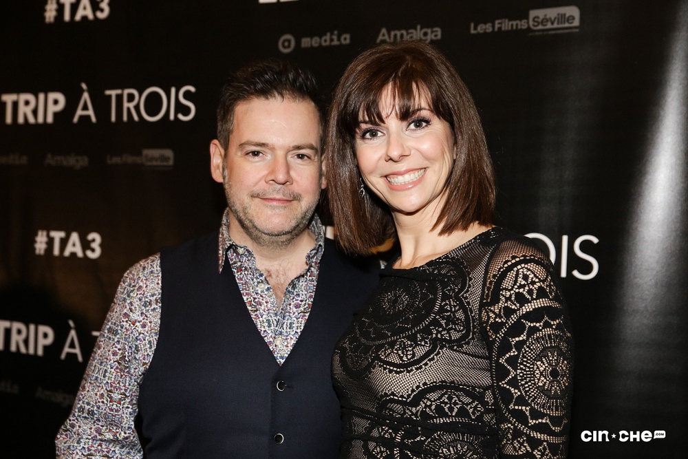 Sur le tapis rouge du film Le trip à trois