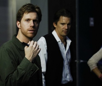 Ethan Hawke et Peter Spierig sur le plateau du film Daybreakers