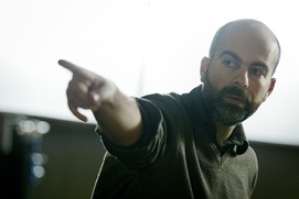 Sur le plateau du film La ritournelle