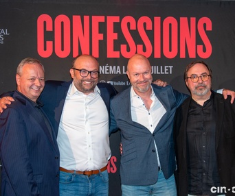 Sur le tapis rouge du film Confessions