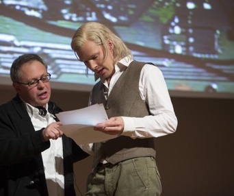 Sur le plateau du film The Fifth Estate