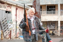 Une scène du film Hobo with a Shotgun Une scène du film Hobo with a Shotgun