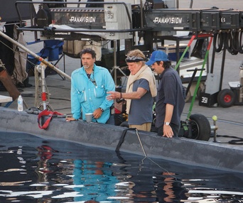 Sur le plateau du film All Is Lost