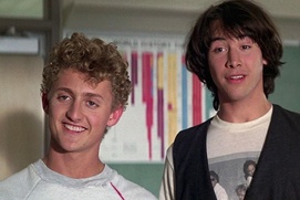 Une scène du film Bill and Ted's Excellent Adventure