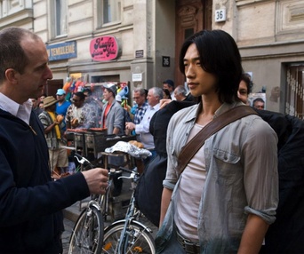 Sur le plateau du film Ninja Assassin