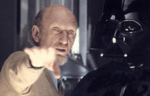 Irvin Kershner sur le plateau de Star Wars Episode V : The Empire Strikes Back