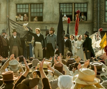 Une scène du film Peterloo
