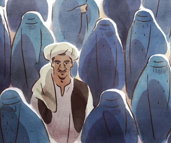 Une scène du film Les hirondelles de Kaboul
