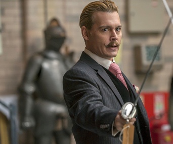 Une scène du film Mortdecai