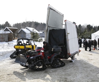 Sur le plateau du film Chasse-Galerie