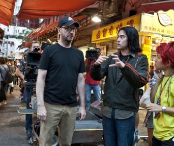 Sur le plateau du film Contagion