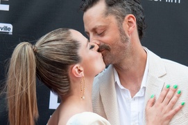 Sur le tapis rouge du film Lignes de fuite