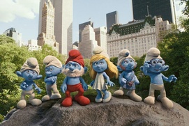 Une scène du film The Smurfs