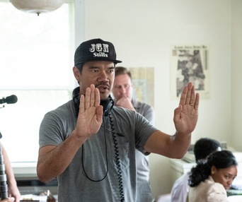 Sur le plateau du film Just Mercy
