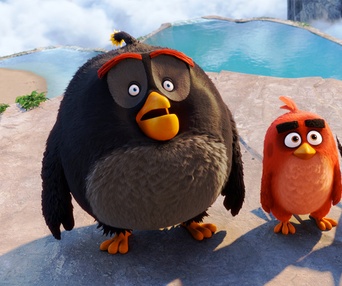 Une scène du film The Angry Birds Movie