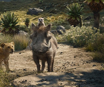 Une scène du film The Lion King
