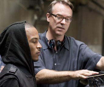 Sur le plateau du film Takers
