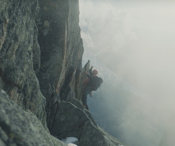 Une scène du film La montagne